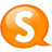 Speech balloon orange s Icon